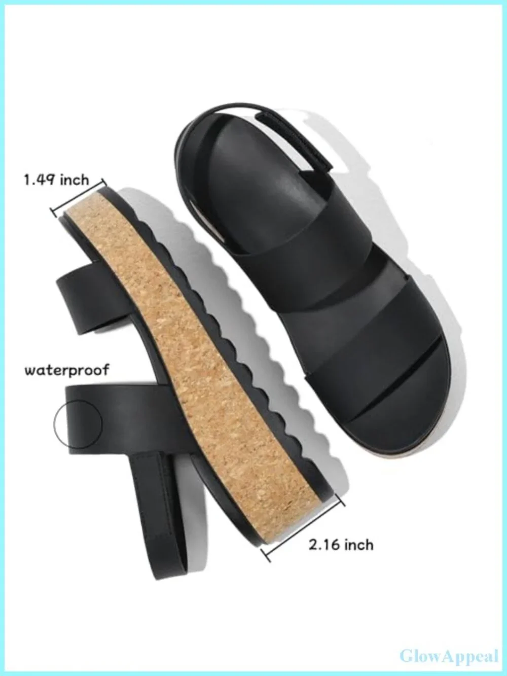 Women's Platform Wedge Cork Sandals Chunky Lug Sole Comfort Walking Shoes
